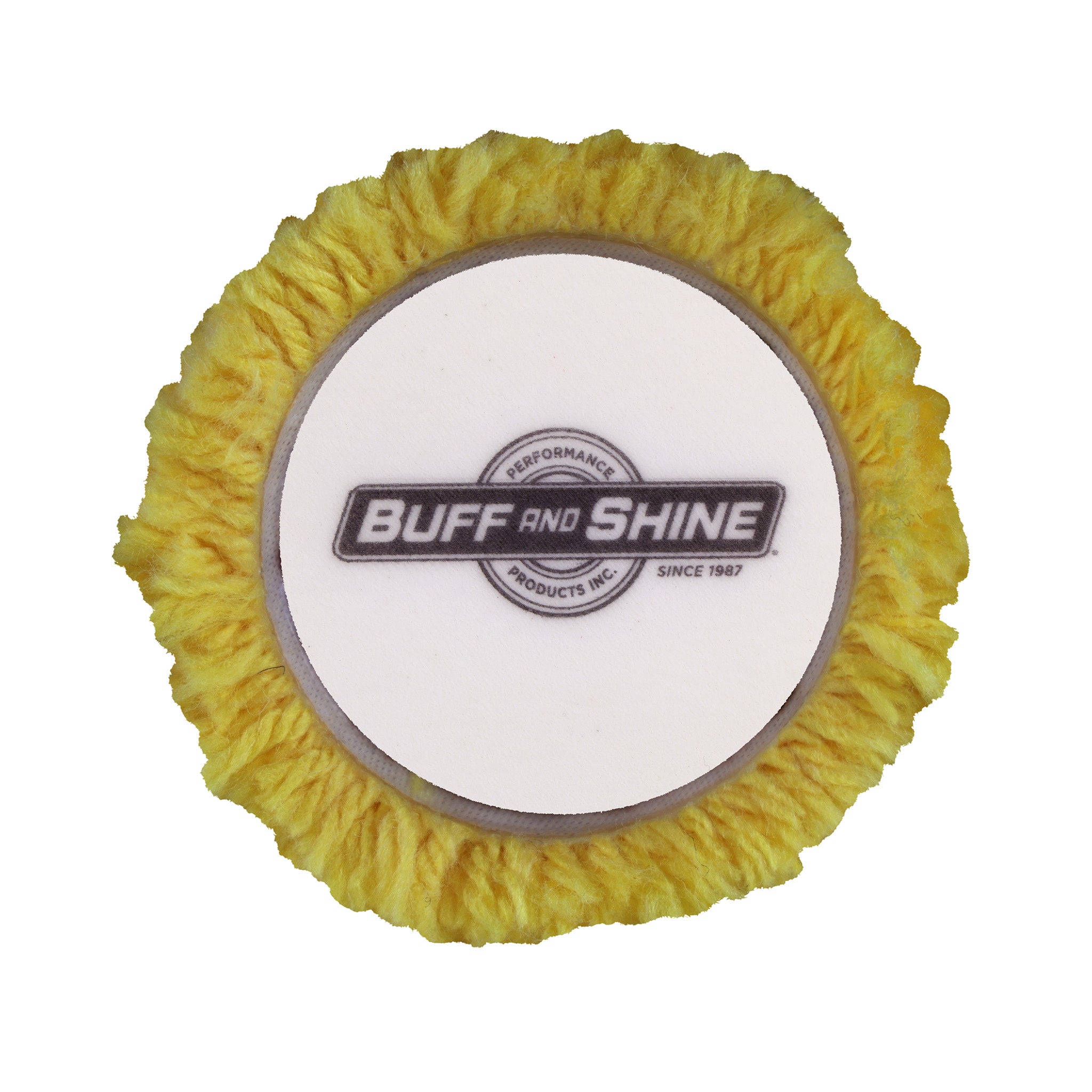 3" Yellow Wool Blend (4 Ply Twist) Grip Wool Pad - Polishing