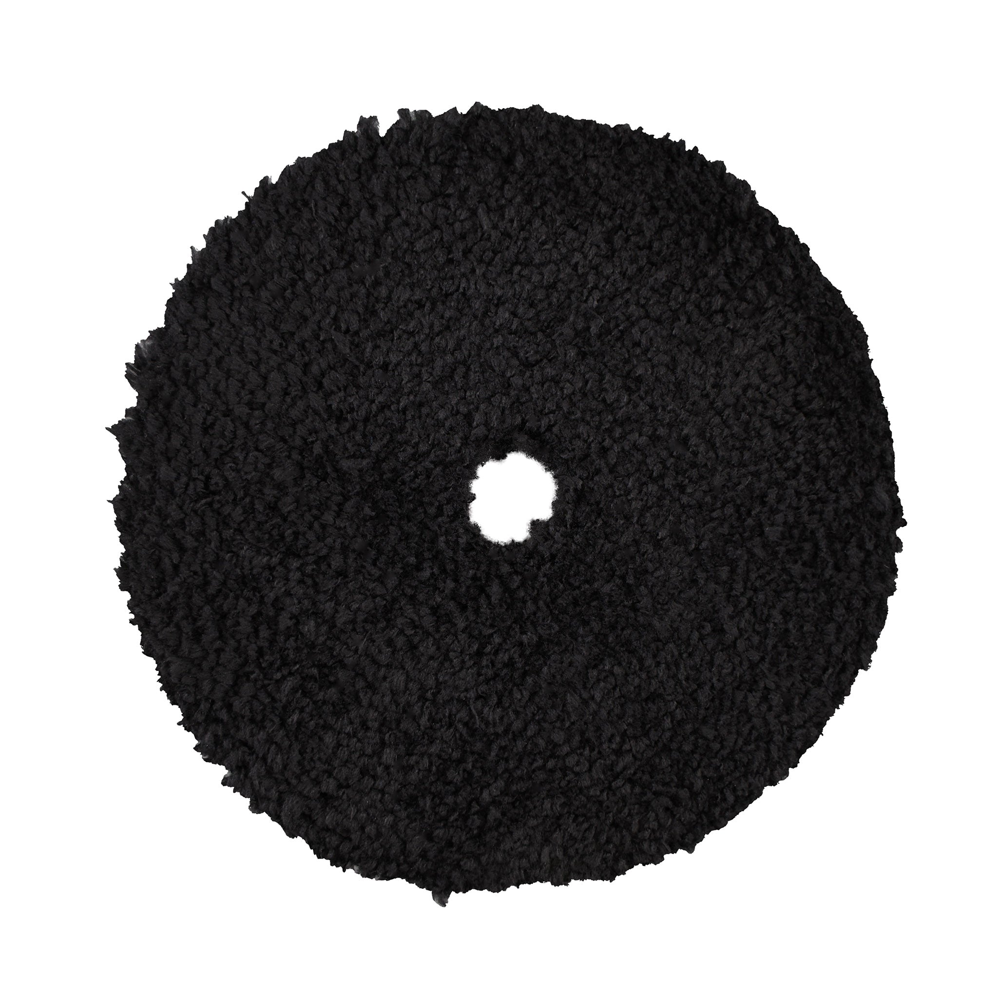 6" Black Standard Microfibre Pad with Black Foam Interface - Finishing