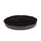 6" Black Standard Microfibre Pad with Black Foam Interface - Finishing