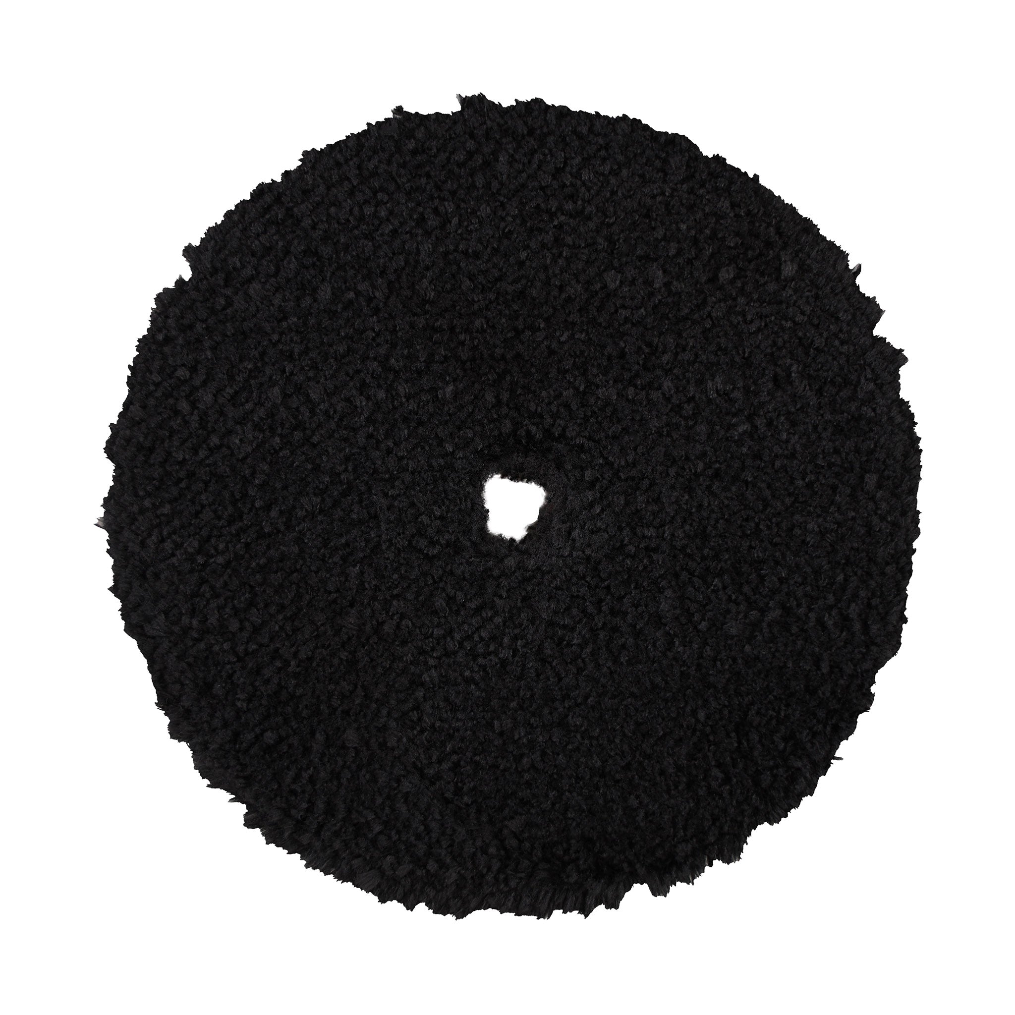 6" Black Standard Microfibre Pad with Orange Foam Interface - Cutting
