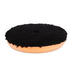 6" Black Standard Microfibre Pad with Orange Foam Interface - Cutting