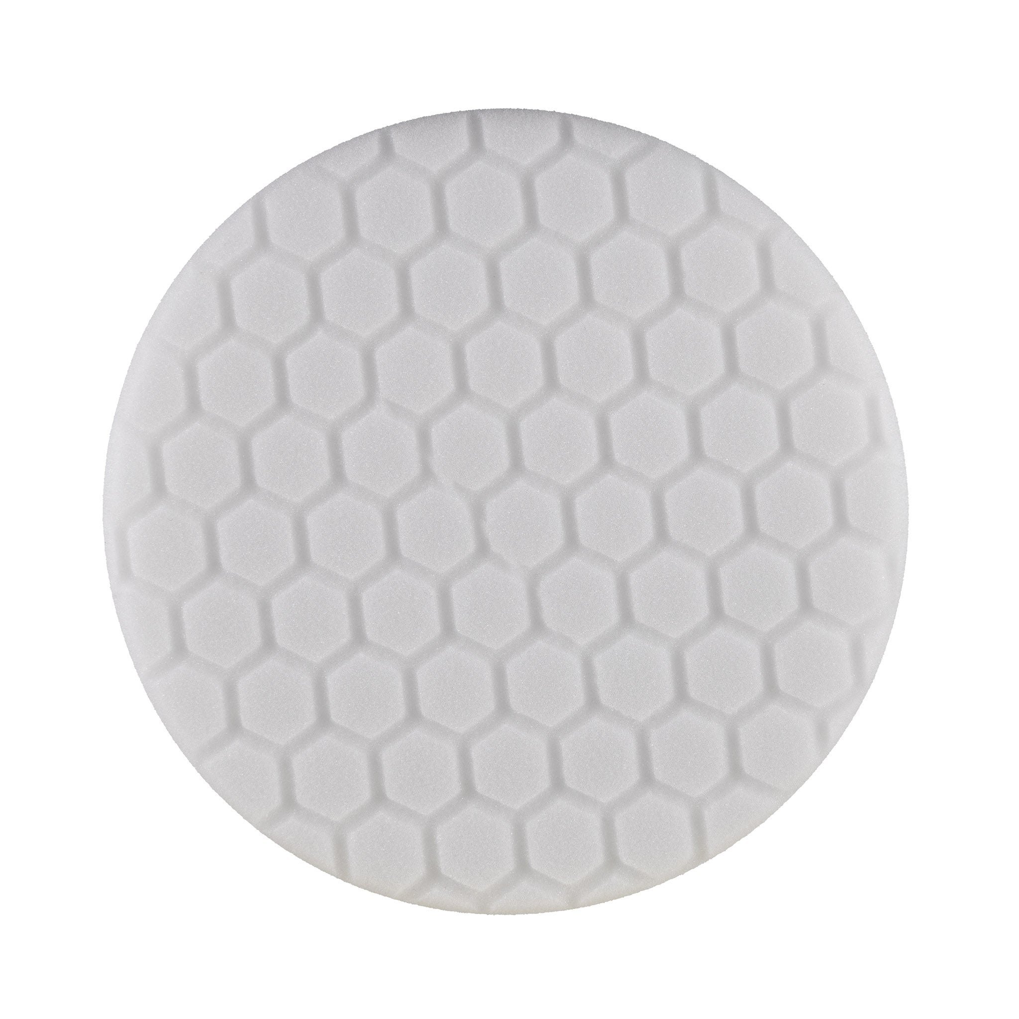 6" White High Density Foam Centre Ring Pad (Hex Face) - Polishing