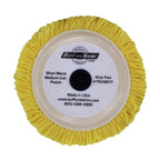 7.5" Yellow Wool Blend (4 Ply Twist) Grip Wool Pad with Centre Tee - Polishing